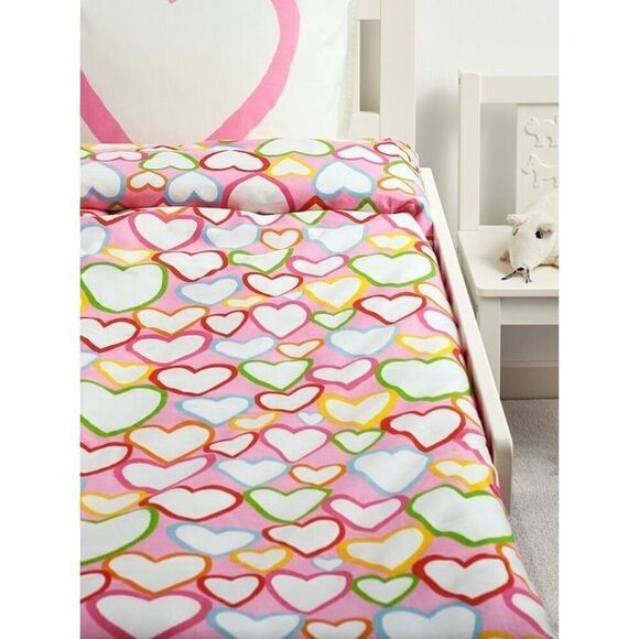 IKEA VITAMINER HJÄRTA Child’s Twin Size Heart Print Duvet - Picture 1 of 3